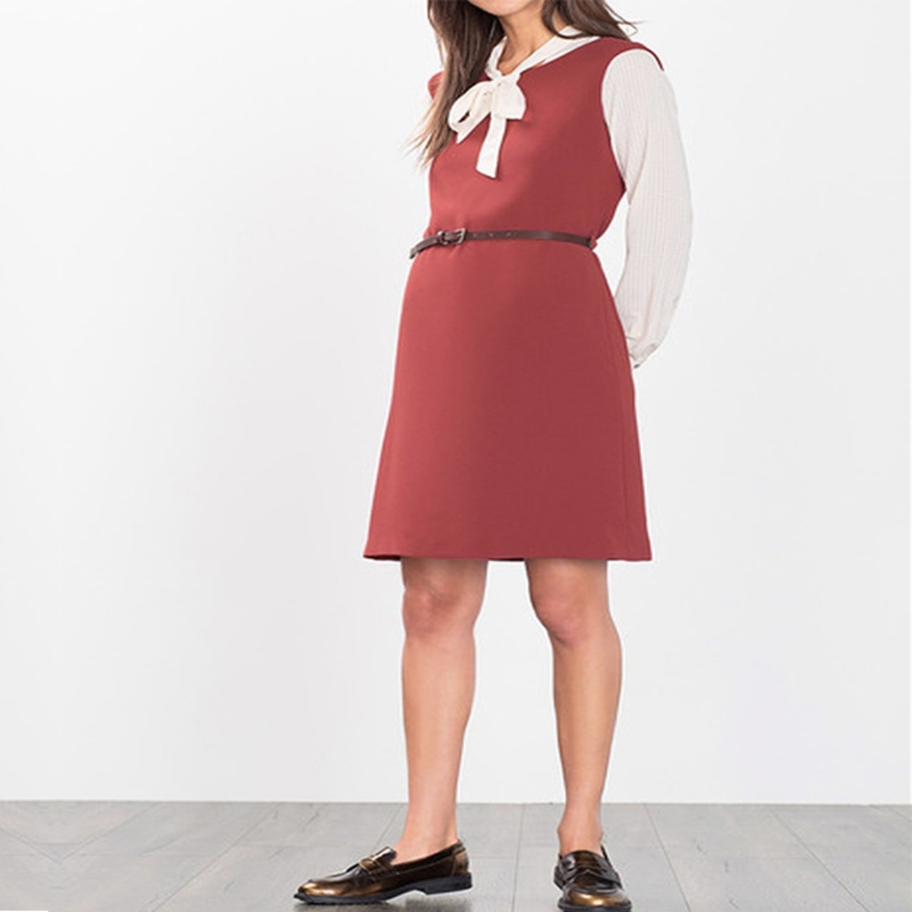 Esprit Crêpe Dress in Brick